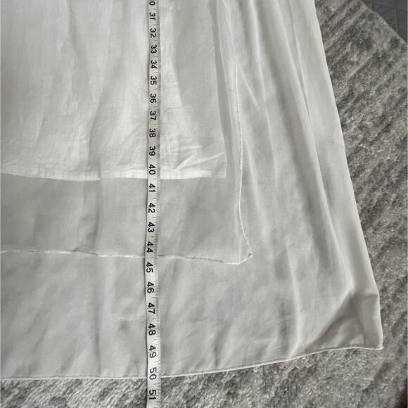 Unbranded Minimalist White Dress Women Size M Sleeveless Overlay Embroidered - Picture 12 of 16